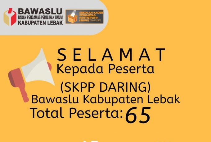 Pengumuman Sekolah Kader Pengawas Partisipatif (SKPP) Daring 