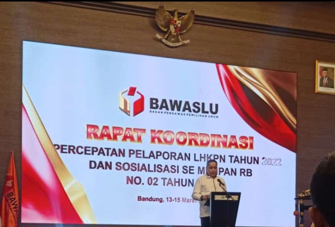 Rakor LHKPN, Herwin "Seluruh Jajaran Bawaslu Harus Tertib Laporan LHKPN"