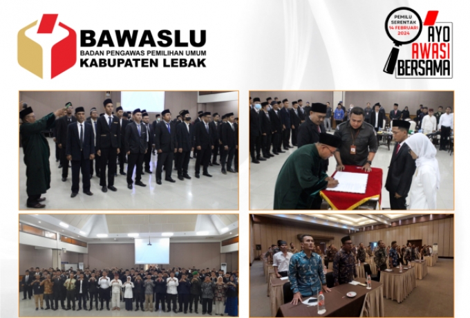 Lantik Panwaslu Kecamatan, Odong : Tugas Pengawasan Pemilu Sudah Dihadapan Kita