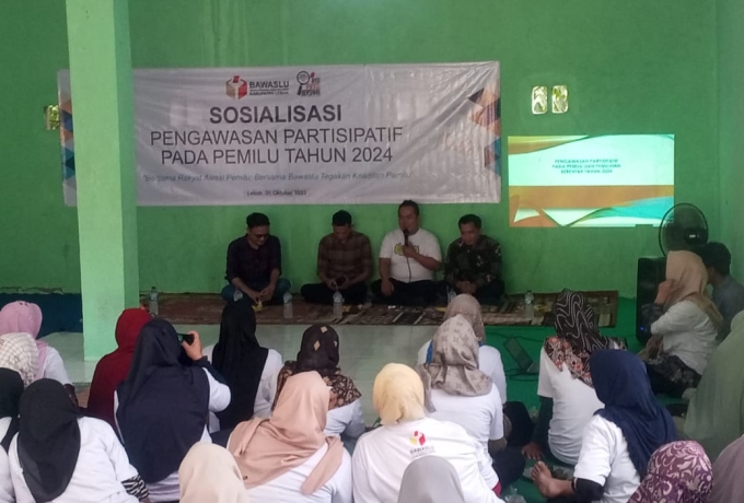 Ajak Masyarakat Awasi Pemilu, Bawaslu Lebak Gelar Sosialisasi Pengawasan Partisipatif 
