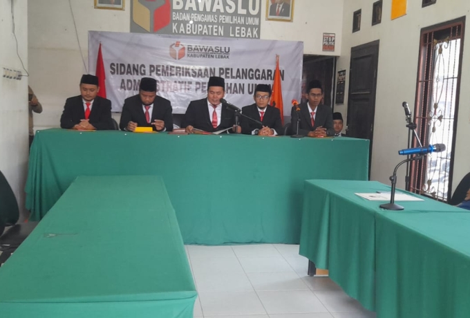 Bawaslu Lebak Gelar Sidang Putusan Dugaan Pelanggaran Administrasi Pemilu 2024 oleh Partai Buruh 
