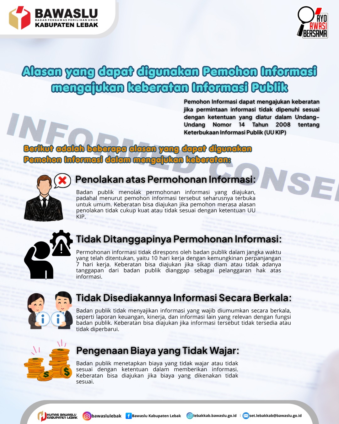 Alasan Pengajuan Keberatan Pemohon