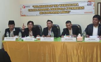 Bawaslu Lebak Lakukan Tes Wawancara Calon Anggota Panwaslu Kecamatan