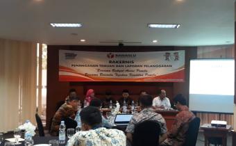 BAWASLU LEBAK MENGIKUTI RAKERNIS PENANGANAN TEMUAN DAN LAPORAN PELANGGARAN DI PROVINSI BANTEN